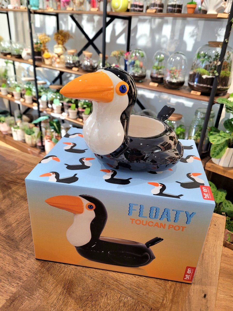 Cache-pot Toucan gonflable - #shop_name #artisanat #Fait_main #Fabriqué_en_france #Création_unique