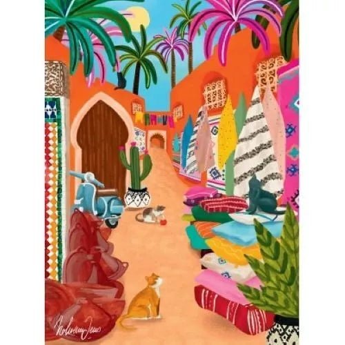 Mini Puzzle 96 Pièces - Souk de Marrakech - shop_name artisanat Fait_main Fabriqué_en_france Création_unique