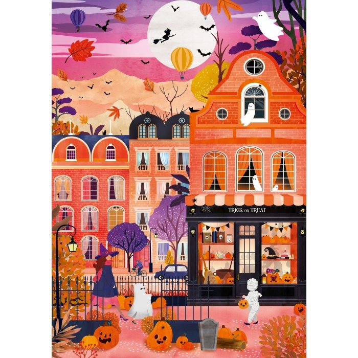 Puzzle 1000 Pièces - Des bonbons ou un sort - #shop_name #artisanat #Fait_main #Fabriqué_en_france #Création_unique
