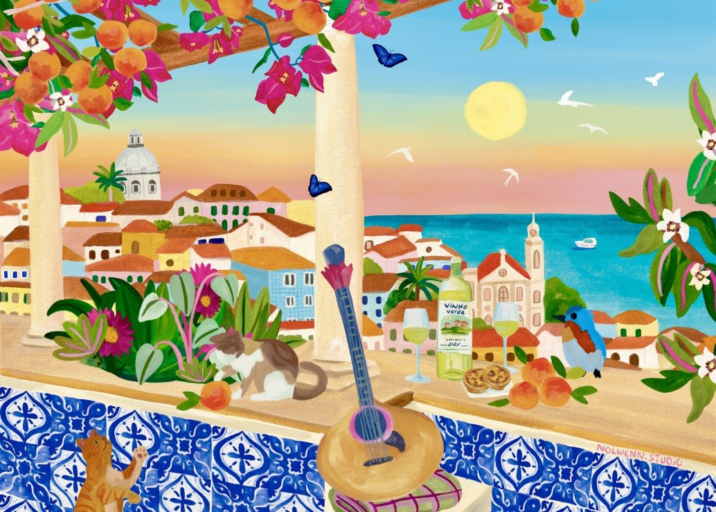 Puzzle 500 Pièces - Lisbonne Portugal - #shop_name #artisanat #Fait_main #Fabriqué_en_france #Création_unique