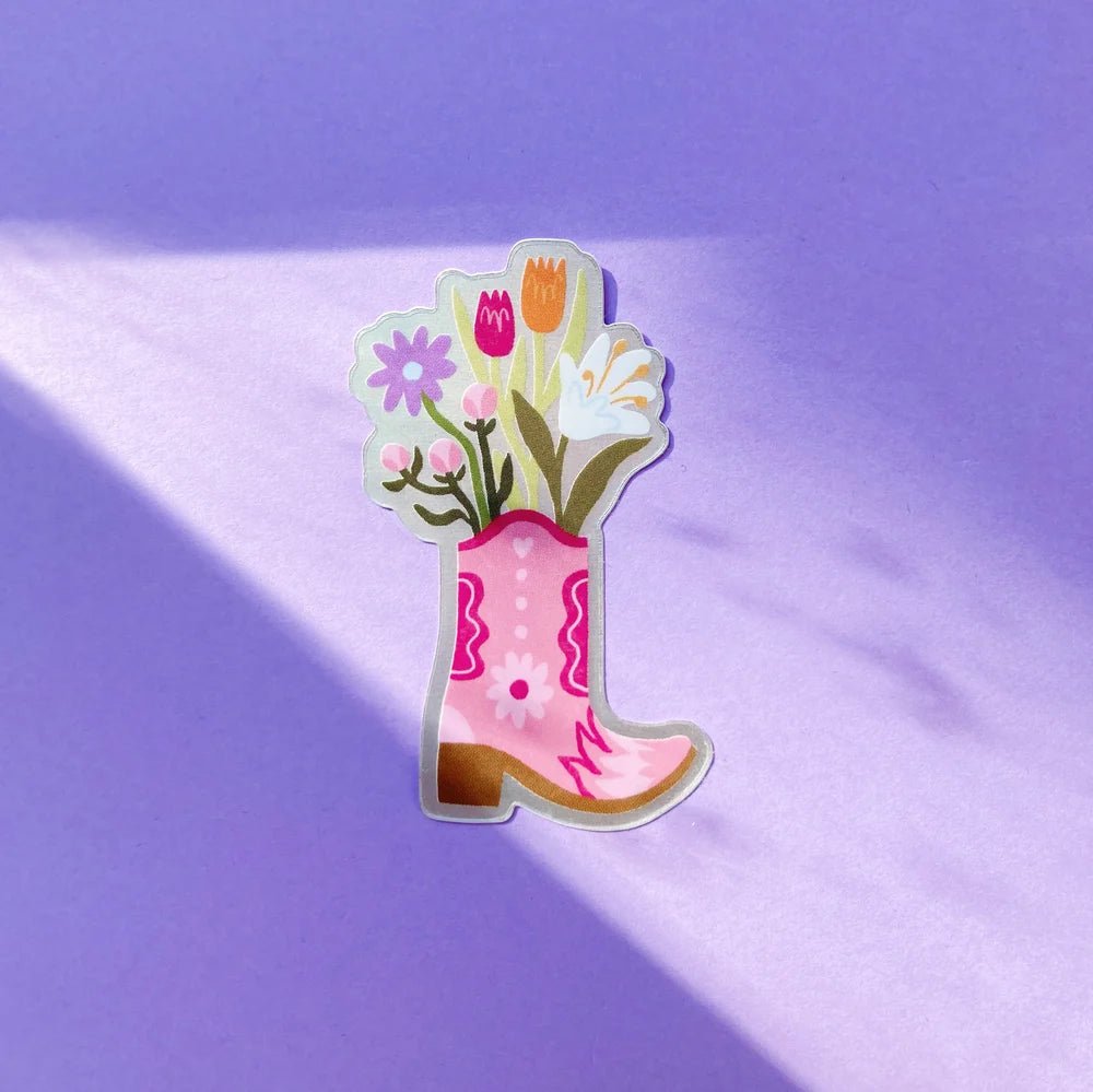 Sticker Santiag Fleurie - shop_name artisanat Fait_main Fabriqué_en_france Création_unique