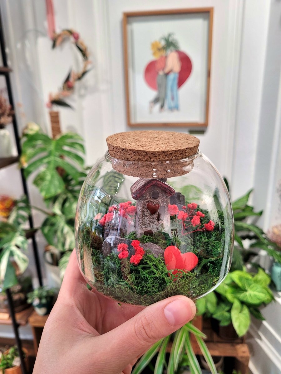 Terrarium - Maison sur la Colline - shop_name artisanat Fait_main Fabriqué_en_france Création_unique