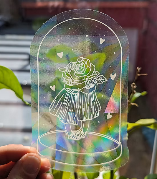 Suncatcher Sœurs roses - Mémère Fougère