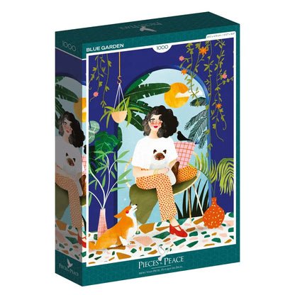 Puzzle 1000 Pièces - Jardin Bleu