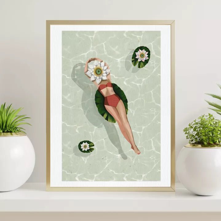 Affiche "La piscine" - shop_name artisanat Fait_main Fabriqué_en_france Création_unique