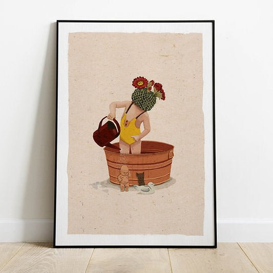 Affiche "Le Bain" - shop_name artisanat Fait_main Fabriqué_en_france Création_unique