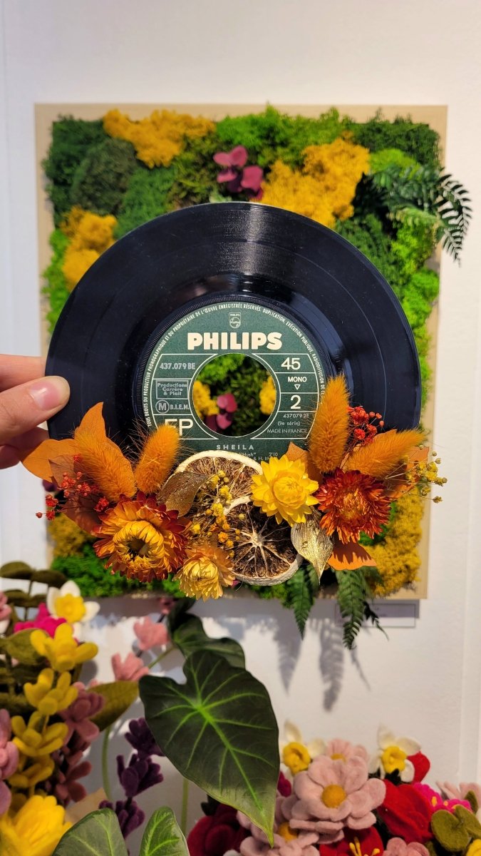 Atelier Vinyle fleuri - Samedi 7 Novembre 10h-11h30 - #shop_name #artisanat #Fait_main #Fabriqué_en_france #Création_unique