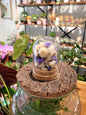 Cloche fleurie Violet & Blanc - shop_name artisanat Fait_main Fabriqué_en_france Création_unique