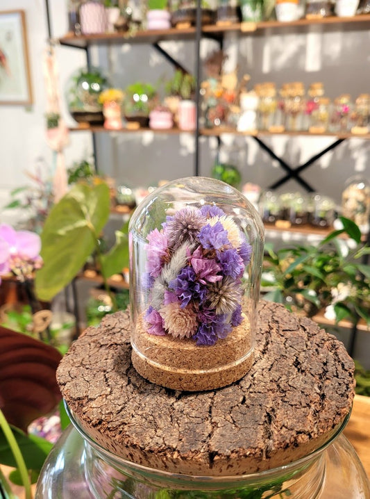 Cloche fleurie Violet & Bleu - shop_name artisanat Fait_main Fabriqué_en_france Création_unique
