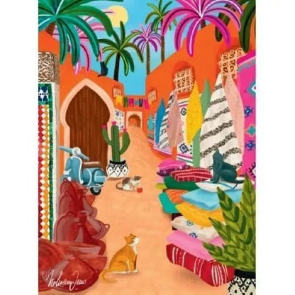 Mini Puzzle 96 Pièces - Souk de Marrakech - shop_name artisanat Fait_main Fabriqué_en_france Création_unique