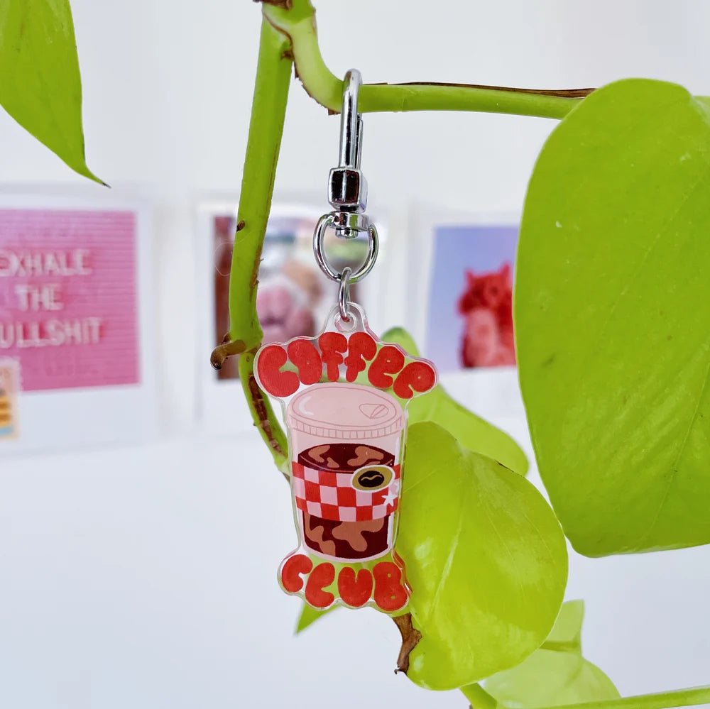Porte-clef Coffee Club - shop_name artisanat Fait_main Fabriqué_en_france Création_unique