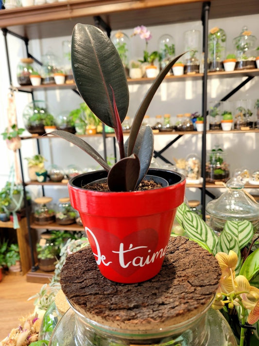 Pot JE T'AIME (Peint à la main) - Made With My Tentacles - shop_name artisanat Fait_main Fabriqué_en_france Création_unique