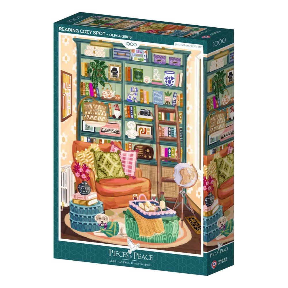Puzzle 1000 Pièces - Coin lecture douillet - shop_name artisanat Fait_main Fabriqué_en_france Création_unique