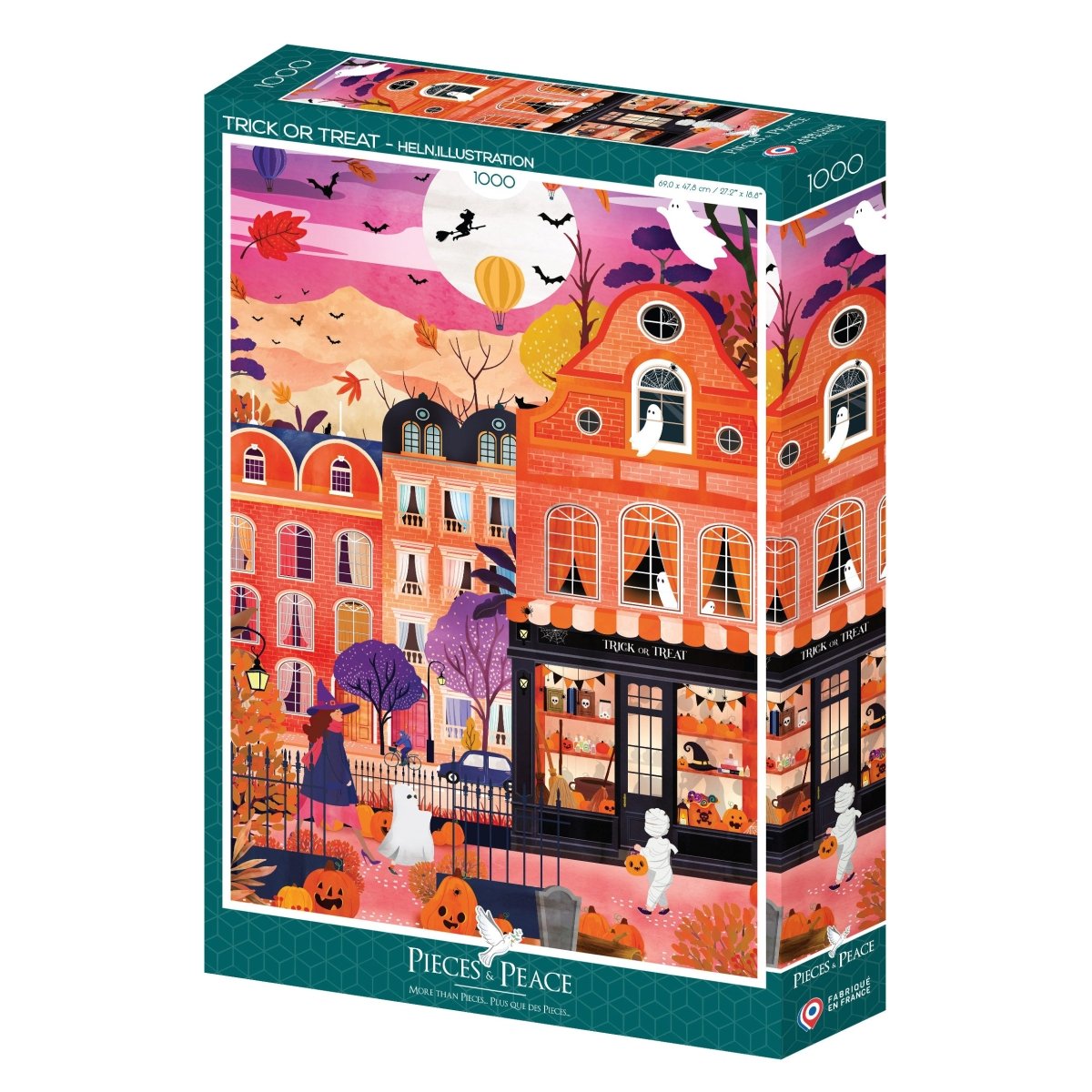 Puzzle 1000 Pièces - Des bonbons ou un sort - #shop_name #artisanat #Fait_main #Fabriqué_en_france #Création_unique