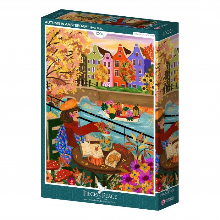 Puzzle 1000 Pièces - L'Automne à Amsterdam - #shop_name #artisanat #Fait_main #Fabriqué_en_france #Création_unique