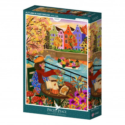Puzzle 1000 Pièces - L'Automne à Amsterdam - #shop_name #artisanat #Fait_main #Fabriqué_en_france #Création_unique