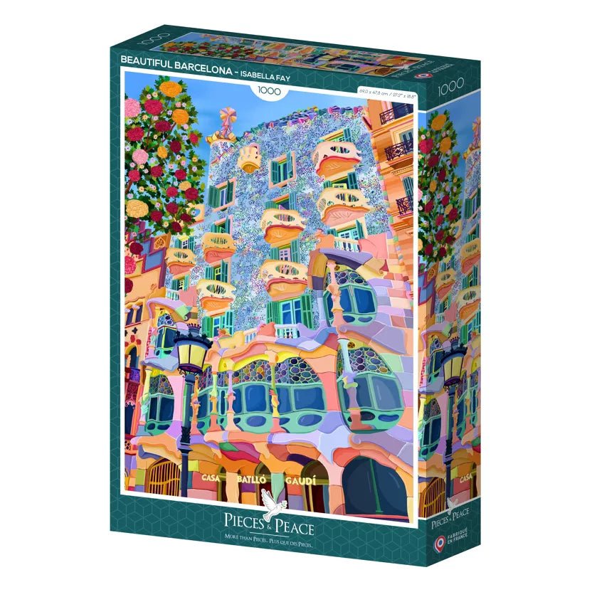 Puzzle 1000 Pièces - Magnifique Barcelone - shop_name artisanat Fait_main Fabriqué_en_france Création_unique