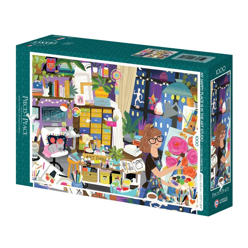Puzzle 1000 Pièces - Mon lieu préféré : L'atelier d'Art - shop_name artisanat Fait_main Fabriqué_en_france Création_unique