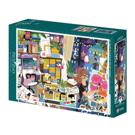 Puzzle 1000 Pièces - Mon lieu préféré : L'atelier d'Art - shop_name artisanat Fait_main Fabriqué_en_france Création_unique