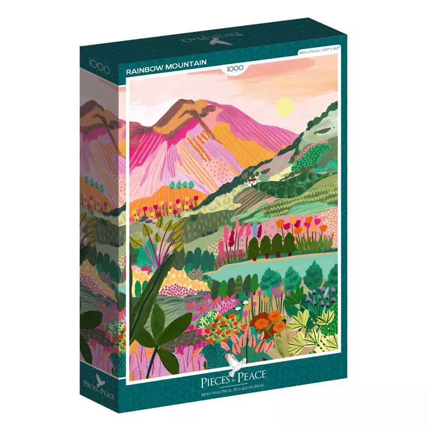 Puzzle 1000 Pièces - Montagnes Arc - en - ciel - shop_name artisanat Fait_main Fabriqué_en_france Création_unique