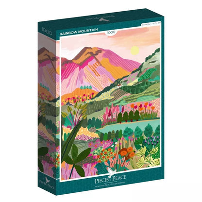 Puzzle 1000 Pièces - Montagnes Arc - en - ciel - shop_name artisanat Fait_main Fabriqué_en_france Création_unique