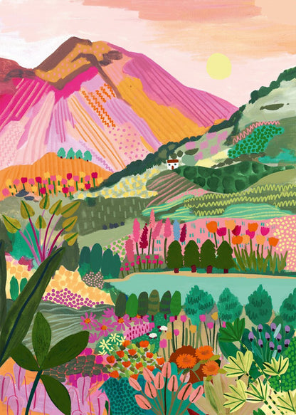 Puzzle 1000 Pièces - Montagnes Arc - en - ciel - shop_name artisanat Fait_main Fabriqué_en_france Création_unique