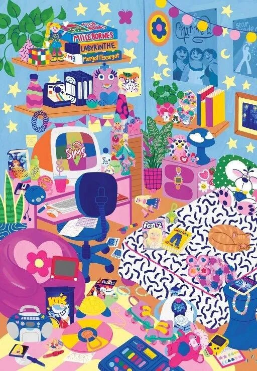 Puzzle 1000 Pièces - Nostalgie 90' - shop_name artisanat Fait_main Fabriqué_en_france Création_unique