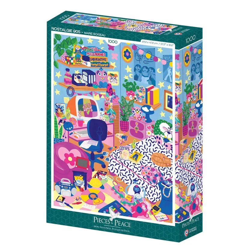 Puzzle 1000 Pièces - Nostalgie 90' - shop_name artisanat Fait_main Fabriqué_en_france Création_unique