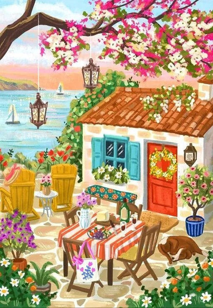 Puzzle 1000 Pièces - Retraite en bord de mer - shop_name artisanat Fait_main Fabriqué_en_france Création_unique