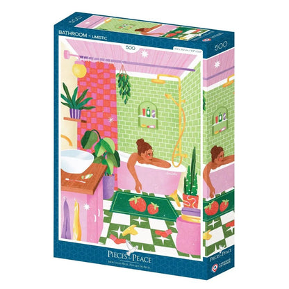 Puzzle 500 Pièces - Bathroom - shop_name artisanat Fait_main Fabriqué_en_france Création_unique