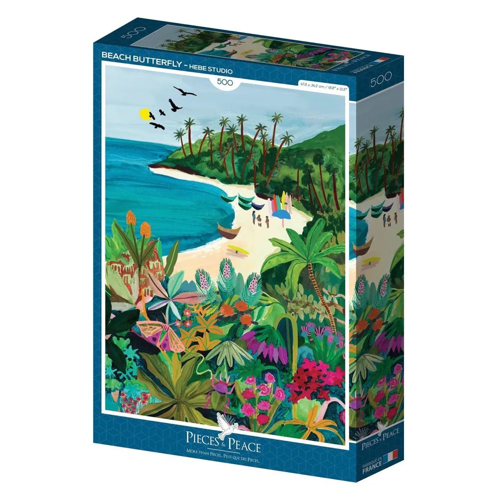 Puzzle 500 Pièces - Beach Butterfly - shop_name artisanat Fait_main Fabriqué_en_france Création_unique