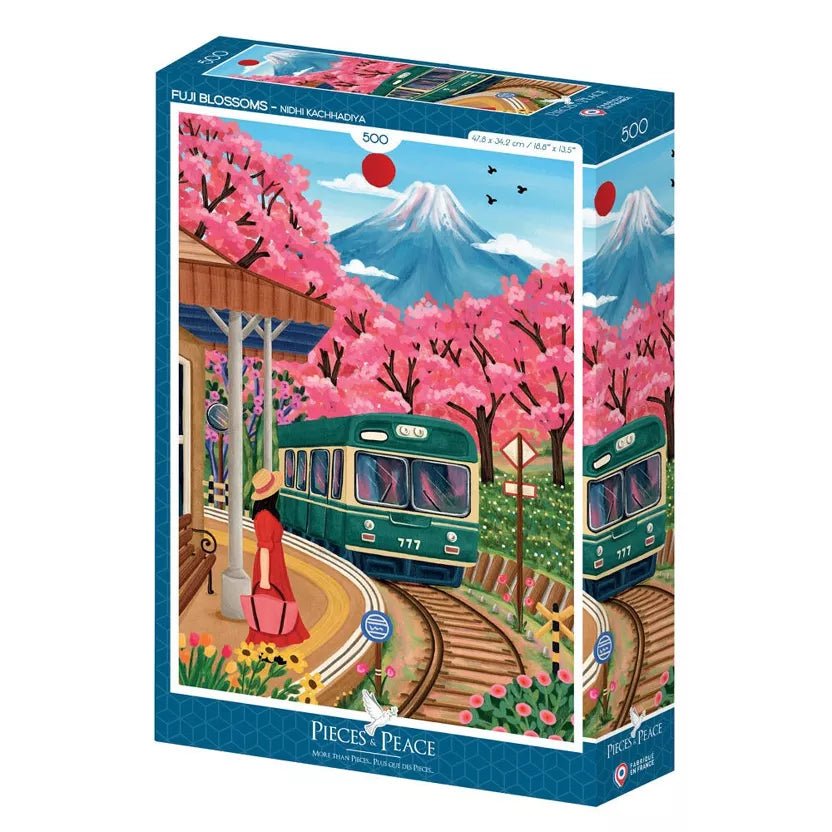 Puzzle 500 Pièces - Fuji Blossoms - shop_name artisanat Fait_main Fabriqué_en_france Création_unique