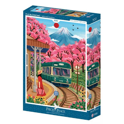 Puzzle 500 Pièces - Fuji Blossoms - shop_name artisanat Fait_main Fabriqué_en_france Création_unique