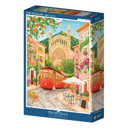 Puzzle 500 Pièces - Port de Soller - shop_name artisanat Fait_main Fabriqué_en_france Création_unique