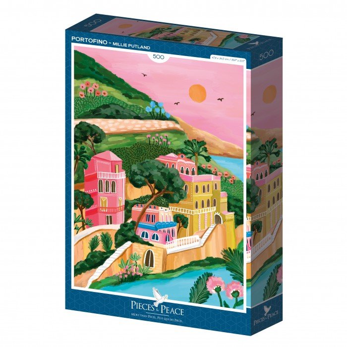 Puzzle 500 Pièces - Portofino - #shop_name #artisanat #Fait_main #Fabriqué_en_france #Création_unique