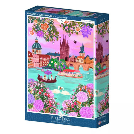 Puzzle 500 Pièces - Prague République Tchèque - shop_name artisanat Fait_main Fabriqué_en_france Création_unique
