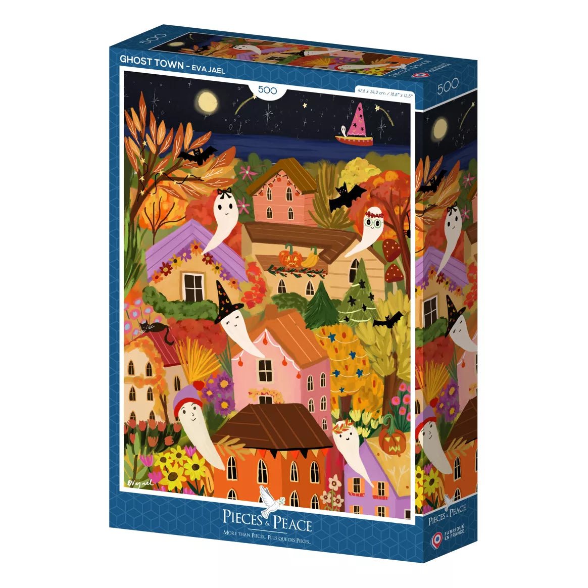 Puzzle 500 Pièces - Village Fantôme - shop_name artisanat Fait_main Fabriqué_en_france Création_unique