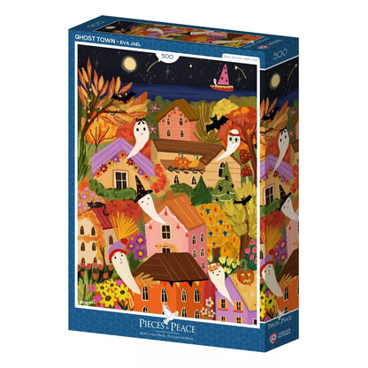 Puzzle 500 Pièces - Village Fantôme - shop_name artisanat Fait_main Fabriqué_en_france Création_unique
