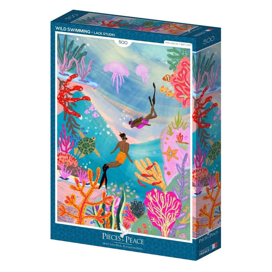 Puzzle 500 Pièces - Wild swimming - shop_name artisanat Fait_main Fabriqué_en_france Création_unique