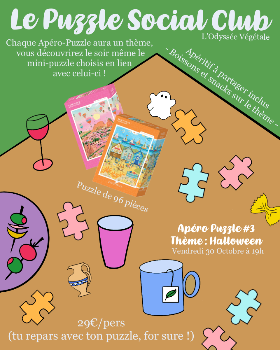 Puzzle Social Club #3 Halloween - #shop_name #artisanat #Fait_main #Fabriqué_en_france #Création_unique
