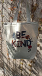 Sac en coton 100% | Motif Floral Be Kind - shop_name artisanat Fait_main Fabriqué_en_france Création_unique