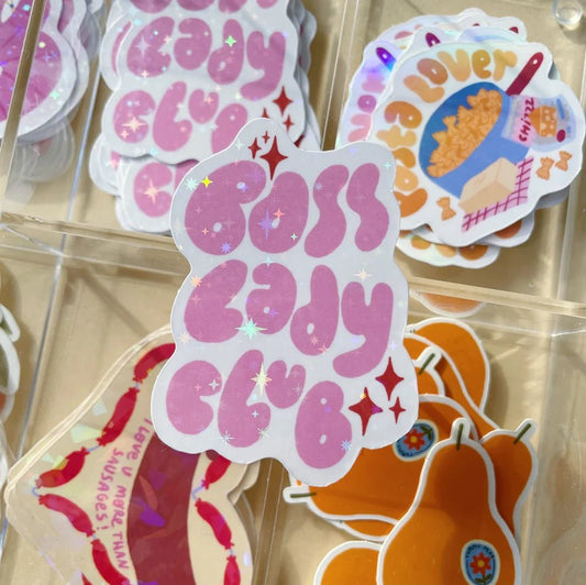 Sticker Boss Lady Club - shop_name artisanat Fait_main Fabriqué_en_france Création_unique
