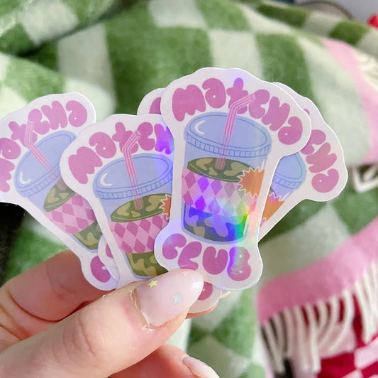 Sticker Matcha Club - shop_name artisanat Fait_main Fabriqué_en_france Création_unique